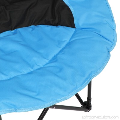 Best Choice Products Outdoor Foldable Lightweight Camping Sports Chair w/ Large Pocket, Carrying Bag - Blue